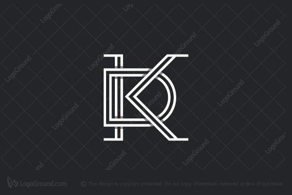 the letter k is made up of thin lines and has been placed on a black background