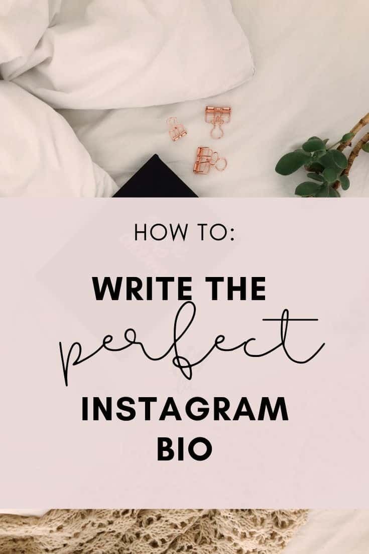 the text how to write the perfect instagram bio