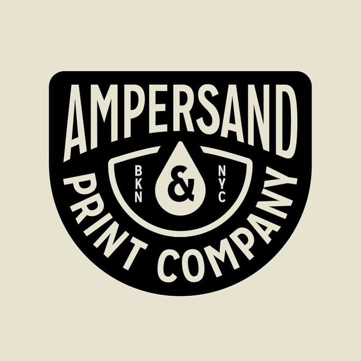 the logo for ampersand print company, which has been designed to look like an oval