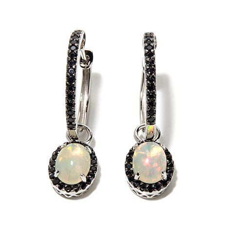 Rarities White Opal and Black Spinel Earrings Spinel Earrings, Black Spinel, Creative Jewelry, White Opal, Silver Bracelets, Earrings For Women, Sterling Silver Earrings, Gemstone Jewelry, Women's Earrings