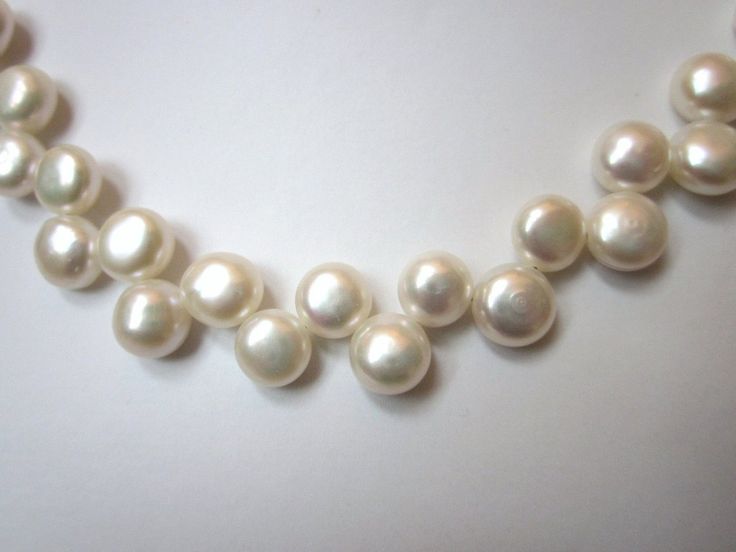 White Pearl Necklace of Zig Zag Top-Drilled Button Fresh | Etsy Formal Bridal Necklace With Pearl Chain And Round Beads, Single Strand Round Pearl Necklace For Party, Single Strand Pearl Necklace For Party, Classic Round Pearl Necklace For Party, Pearl White Round Bridal Necklace With Pearl Chain, Classic Pearl Bracelet With Pearl Pendant For Weddings, Pearl White Bridal Necklace With Pearl Chain, Classic Wedding Pearl Bracelet With Pendant, Formal Round Pearl Bridal Necklace