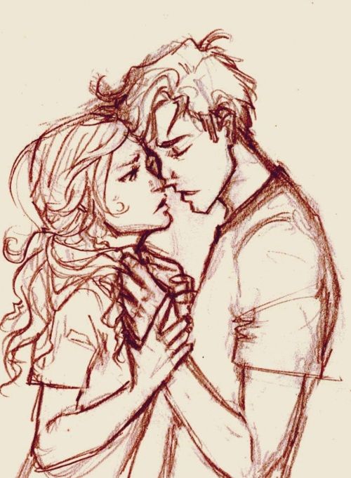 Percabeth=hotness | Sketches, Percabeth fan art, Percy jackson