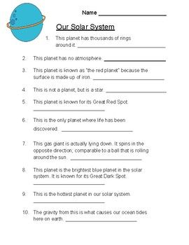 Solar System Quiz | Solar system, Apologia astronomy, Quiz image.