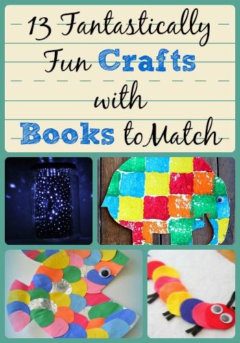 some crafts that are made with books to match