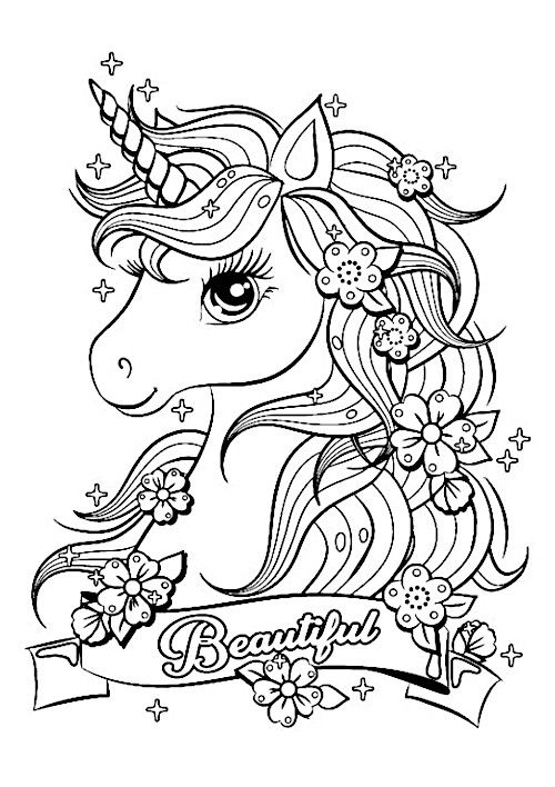 Pin by Elimamy B on Enregistrements rapides | Unicorn coloring pages ...