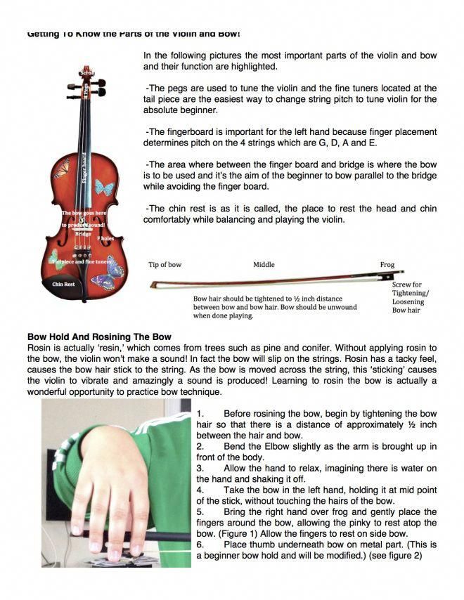 the instructions for how to play violin