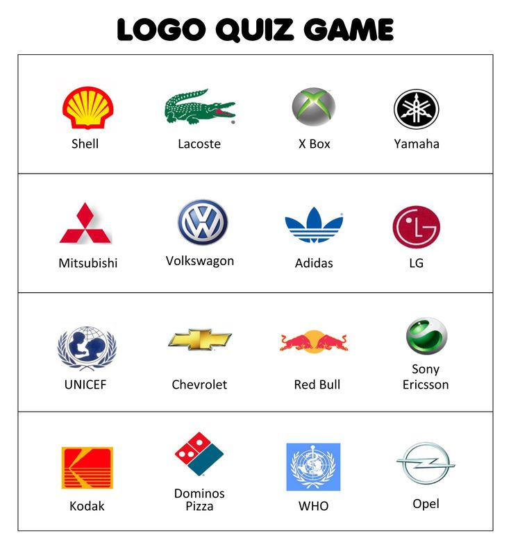 logos quiz game with all the names and colors