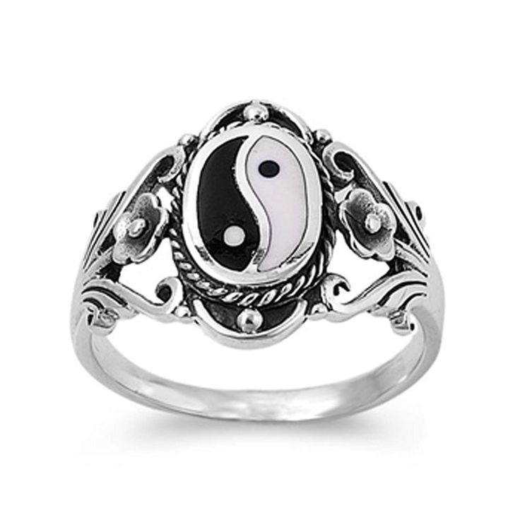 Sterling Silver Women's Chinese Yin Yang Ring Wholesale 925 Band 18mm Sizes 6-12 *** For more information, visit image link. (This is an affiliate link) #bandrings Yin Yang Ring, Rings Bands, Silver Jewelry Design, Ring Collection, Leaf Jewelry, Silver Plated Jewelry, Jewelry Online Shopping, Silver Drop Earrings, Hand Made Jewelry