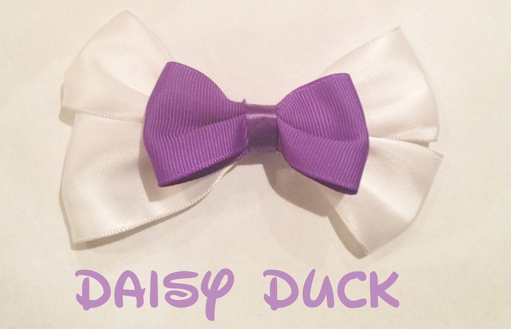 Daisy Duck Inspired Disney Bow. . Disney 5k, Disney Bows, Disney Hair, Ribbon Sculpture, Minnie Bow, Daisy Duck, Disney Diy, Mickey Ears, Disney Accessories