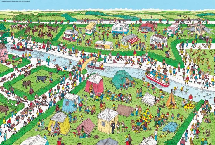 an illustrated map of a festival with lots of tents and people walking around the area