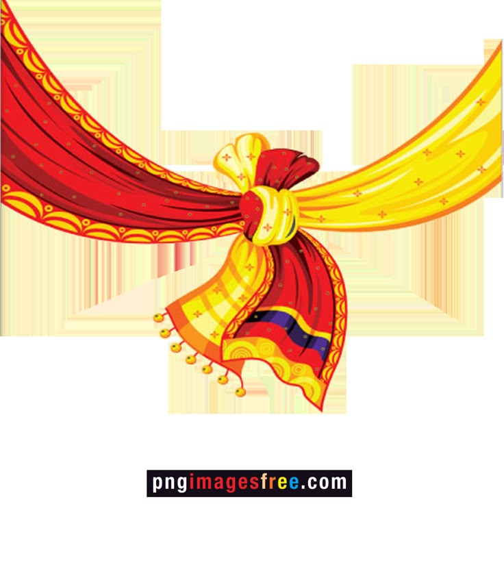 an image of a red and yellow scarf on a white background with the words png images free com