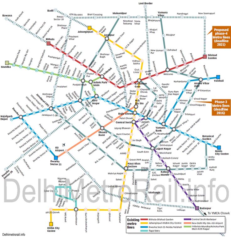 Delhi Metro Map, Master Plan 2021 | Metro map, Delhi metro, Metro