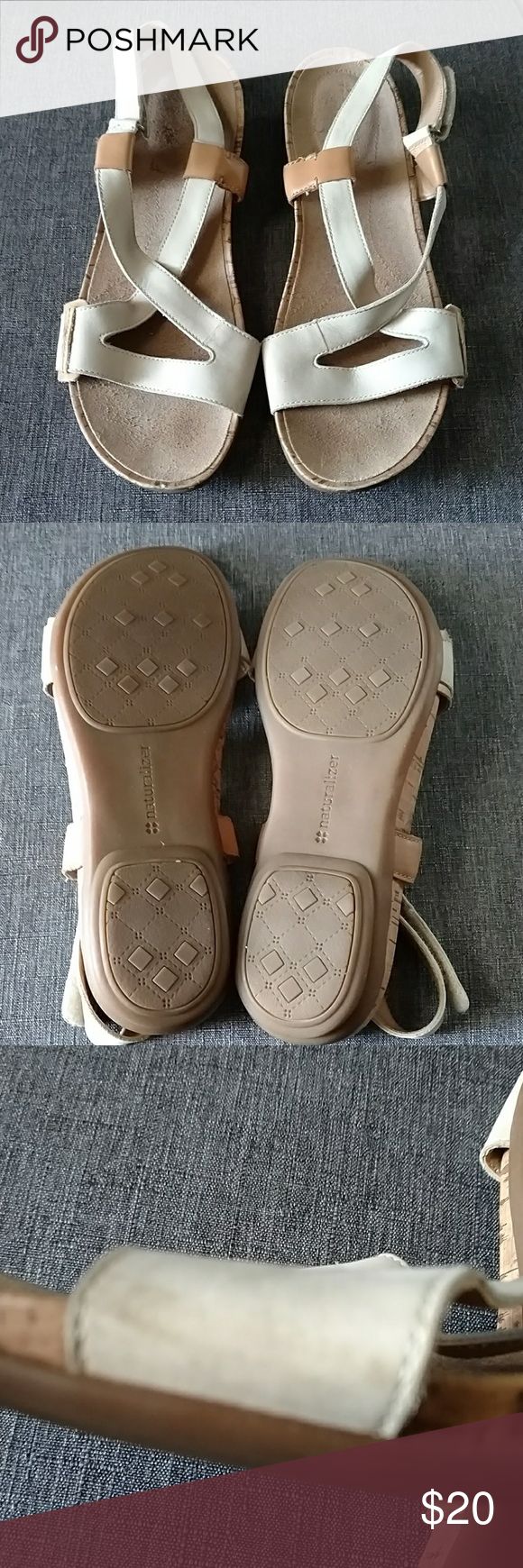 Naturalizer Sandals. Size 9 Tan Naturalizer Sandals with Velcro closure for comfort. Leather upper. 1 inch heel.   They are very comfortable and feels like a foam heel.  These are worn and may have marks.   I loved these Sandals but I now need a larger size. Naturalizer Shoes Sandals Naturalizer Sandals, Naturalizer Shoes, 1 Inch, Baby Shoes, Shoes Sandals, Leather Upper, Sandals, Jewelry Designer, Plus Outfits