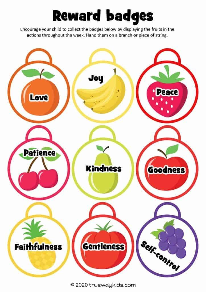 The Fruit Of The Spirit Lables And Badges Free Printable Fruto