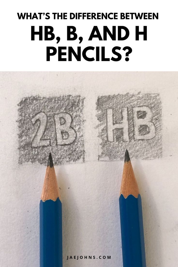 two pencils with the words what's the difference between hb and hb?