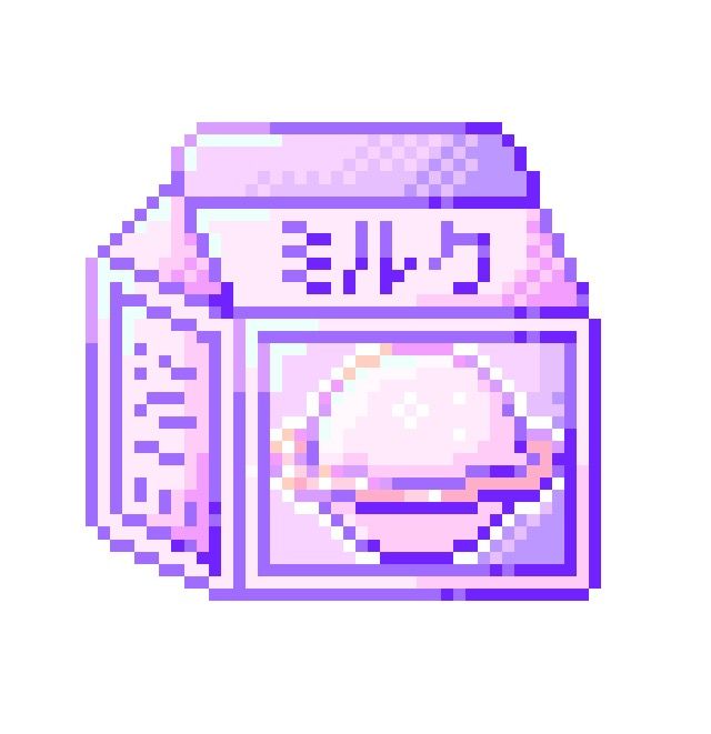 saturn milk | Pixel art, Pixel art tutorial, Pix art