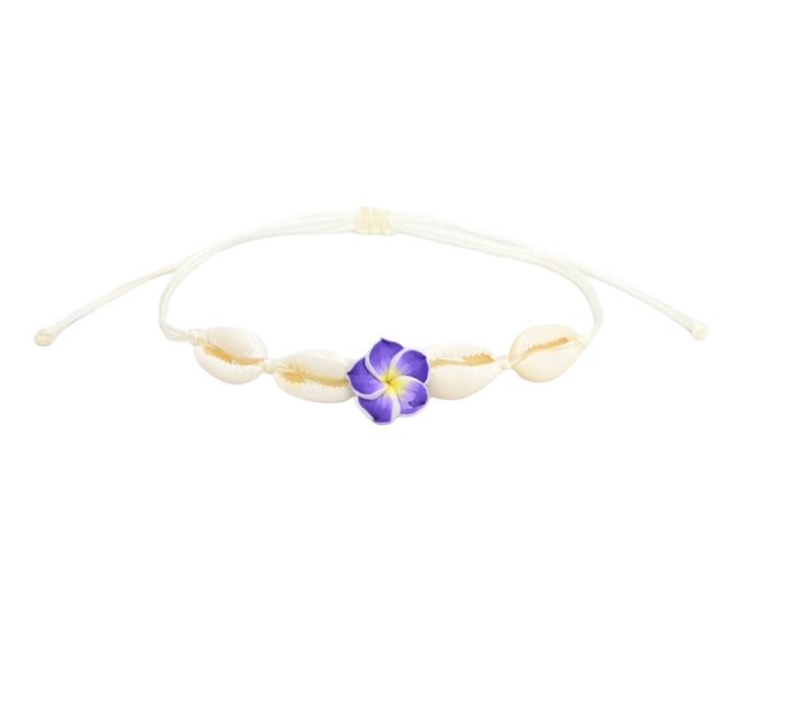 Flower & Sea Shell Beads Anklet Embrace the beauty of the beach with our Flower & Sea Shell Beads Anklet. This charming anklet combines delicate floral beads and sea shells to create a whimsical, seaside-inspired accessory. Material: Shells, Beads This anklet features an intricate design of flower and sea shell beads, perfect for adding a touch of nature to your look. Ideal for beach outings, summer festivals, or everyday wear, it brings a playful and vibrant touch to your ensemble. Flower Shaped Summer Beach Anklets, Flower-shaped Summer Beach Anklets, Summer Beach Flower Anklets, Bohemian Flower Charm Jewelry For Beach, Bohemian Flower Anklets For Summer, Bohemian Bracelets With Flower Decoration And Adjustable Fit, Flower Friendship Bracelets For Beach, Flower Shaped Bracelets For Beach, Flower Shaped Beaded Bracelets For Beach