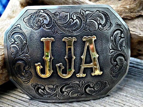 Custom Men's Western Belt Buckle, Personalized #MensFashionStyle Designer Fanny Pack, Custom Belt Buckles, Western Font, Rope Border, Mens Designer Belts, Deep Relief, Western Belt Buckles, Custom Belt, Scroll Work