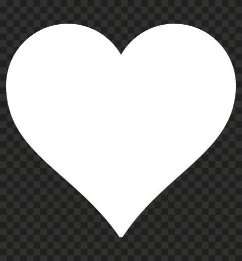 a white heart on a black background, with the shape of a heart in the center