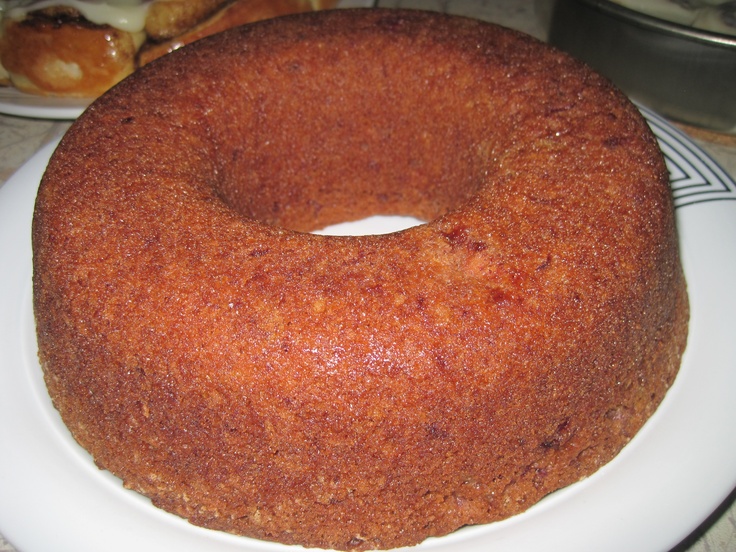 a bundt cake sitting on top of a white plate