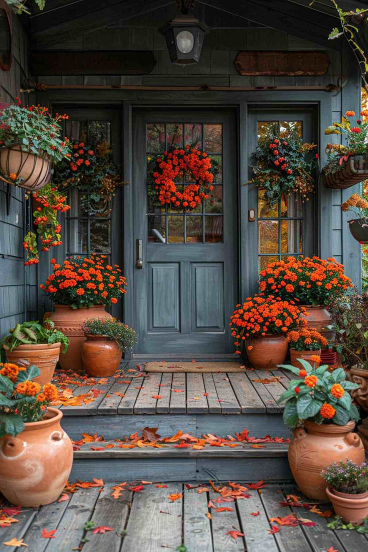 45 Beautiful Fall Porch Decor Designs for Outdoor Spaces | Fall ...