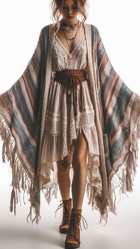 Bohemian Women Outfit, Boho Casual Dress, Dark Cottagecore Fashion Summer, New Mexico Aesthetic Outfits, Goblen Core Outfit, Boho Layered Outfits, Southern Boho Outfits, Fantasy Inspired Outfits Casual, Modest Hippie Outfits