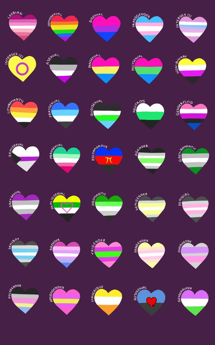 heart shaped stickers with different colors and shapes