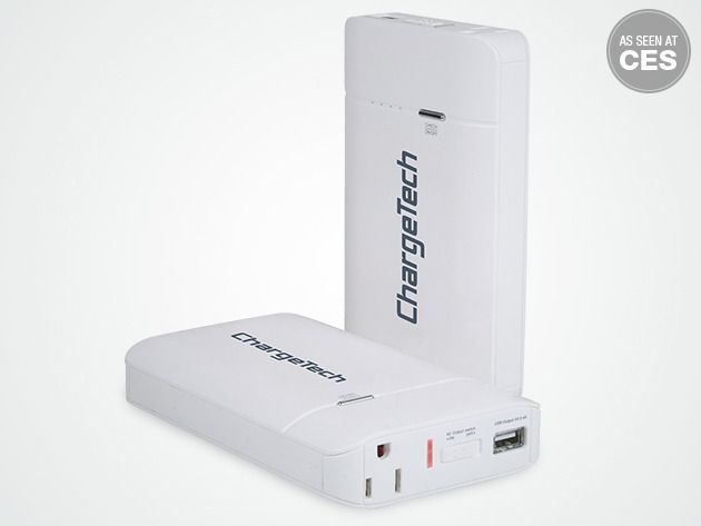 ChargeTech Portable Power Outlet (18000mAh): The World's Smallest Battery Pack w/ An AC Wall Outlet Wall Outlet, Wall Outlets, Power Outlet, Portable Power, Bluetooth Headphones, Small World, Battery Pack, Premium Design, Power Strip