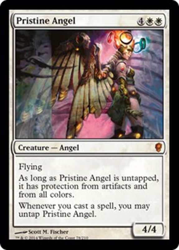 a card with an angel on it