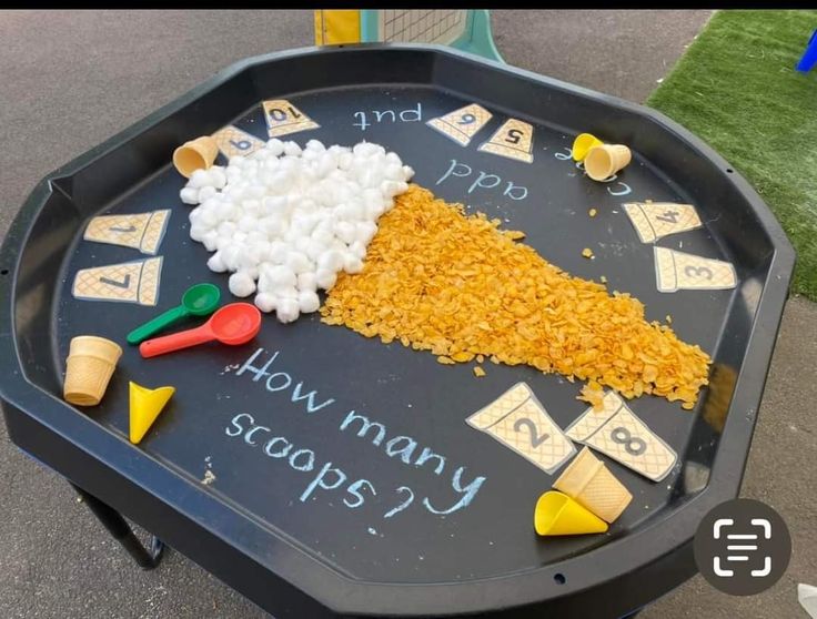 a child's chalkboard with some sort of food on it