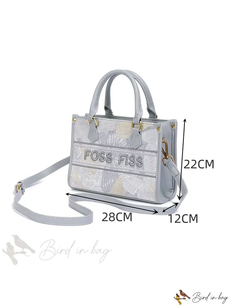 Bird in Bag - Casual French Embroidered Design Capacity Commute Tote Bag, Casual Handbag and Fashionable Crossbody Bag for Women, Perfect for Office, Shopping Bags With Double Handle And Embroidered Logo, Top Handle Shoulder Bag With Embroidered Logo For Shopping, Top Handle Bag With Embroidered Logo, Everyday Top Handle Bag With Embroidered Logo, White Bags With Embroidered Logo And Double Handle, Rectangular Shoulder Bag With Embroidered Logo For Shopping, Everyday Bags With Embroidered Logo And Double Handle, Trendy Shoulder Bag With Embroidered Logo For Daily Use, Trendy Embroidered Logo Tote Shoulder Bag