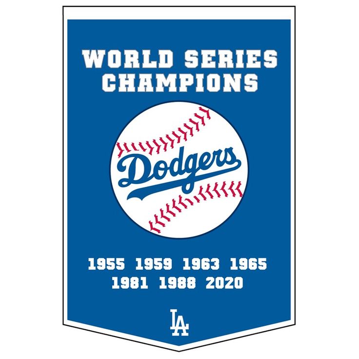 the los angeles dodgers baseball team's world series champs plaque is shown in black frame