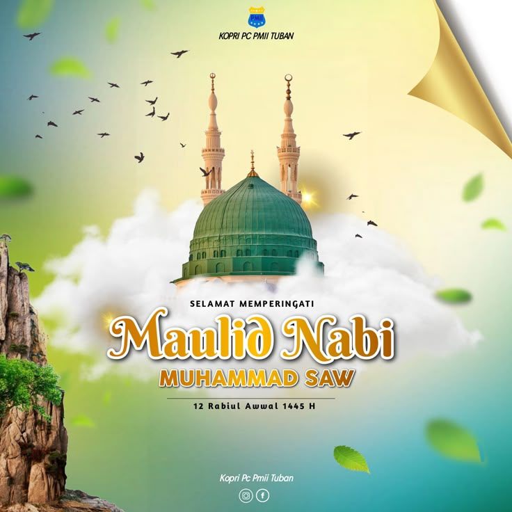 maulid Nabi Muhammad SAW di 2024 | Desain banner, Inspirasi desain ...