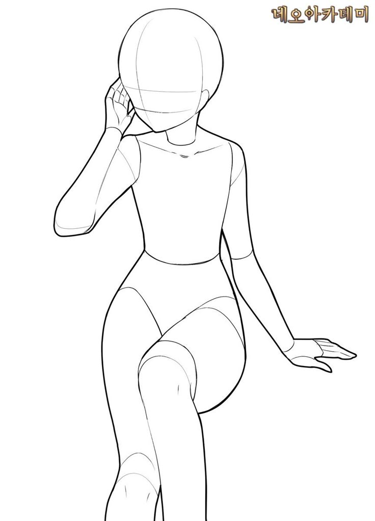 a drawing of a woman in a bodysuit talking on a cell phone with her hands behind her head