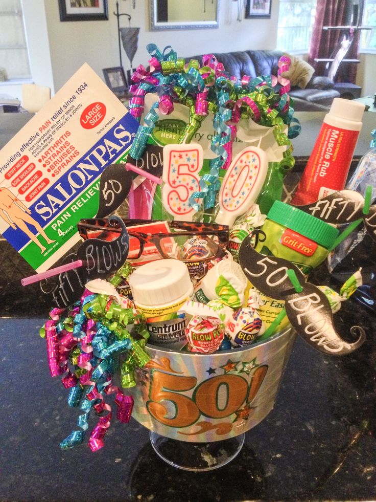 a basket filled with lots of items on top of a counter