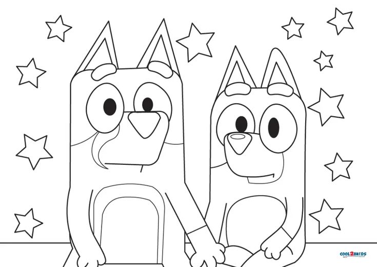 Free Printable Bluey Coloring Pages For Kids | Family coloring pages ...