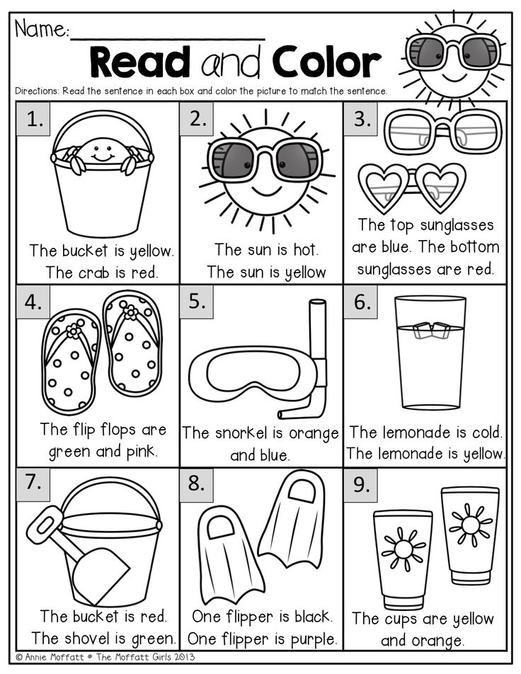 a printable worksheet for reading and color with pictures on the front page