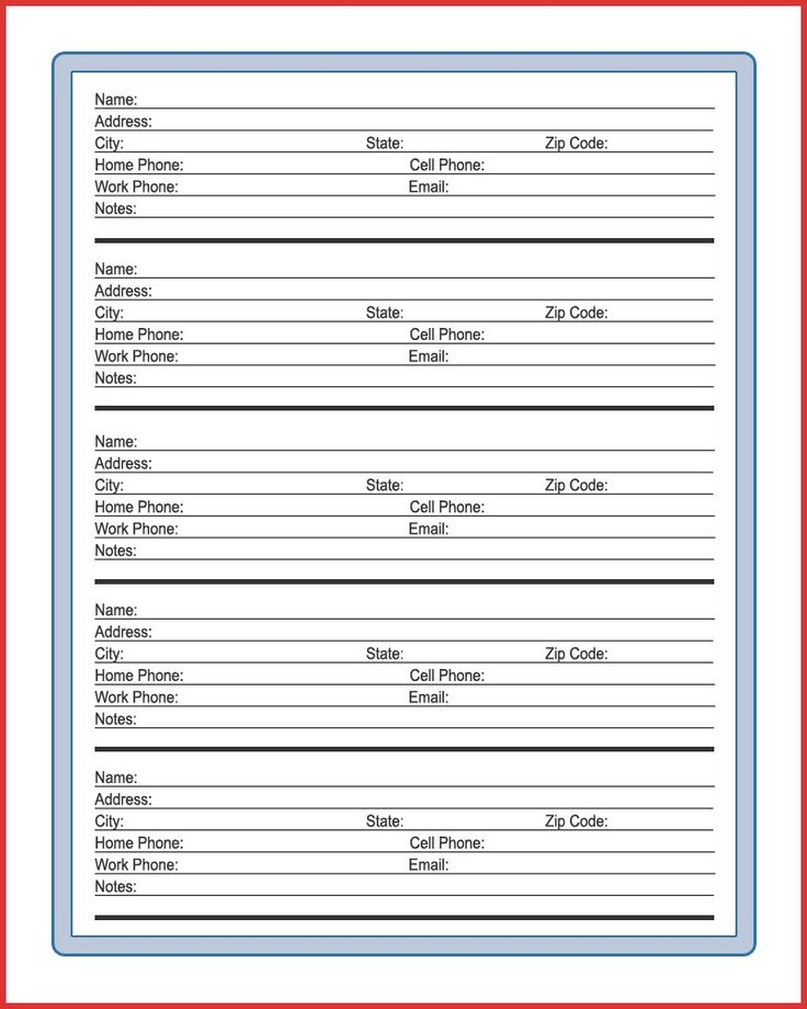 the printable form for an employee's phone number is shown in blue and white