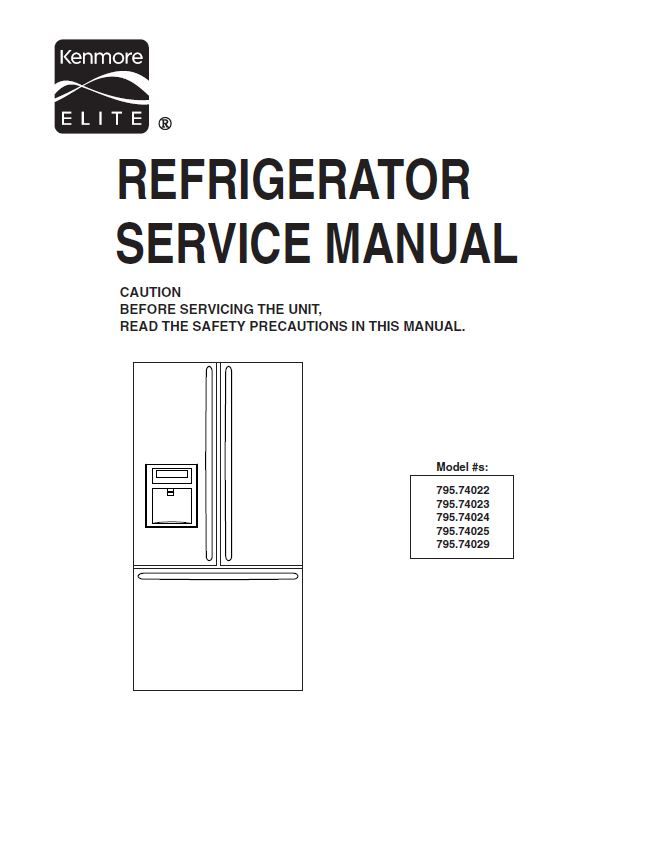 an instruction manual for refrigerators and freezers from the kenmore electric refigerator service manual