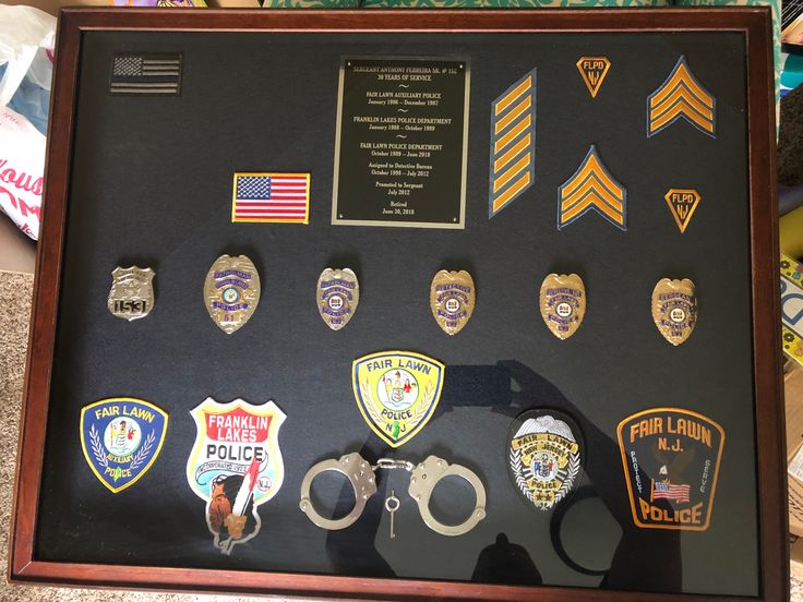 Police officer shadow box | Shadow boxes, Shadow box, Shadow