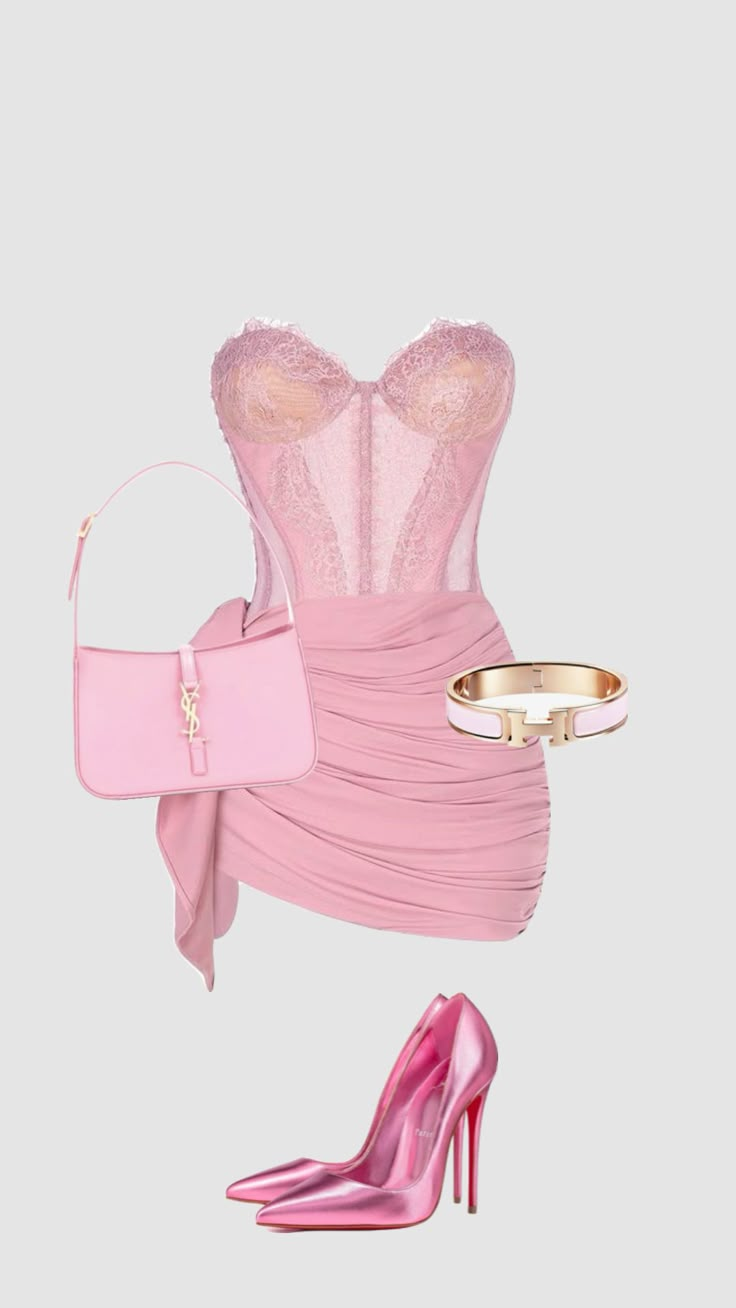 Dress Outfits Party, Classy Outfits For Women, Birthday Fits, Looks Party, Aesthetic Fits, Pink Girly Things, Pretty Prom Dresses, Pink Vibes, Looks Chic