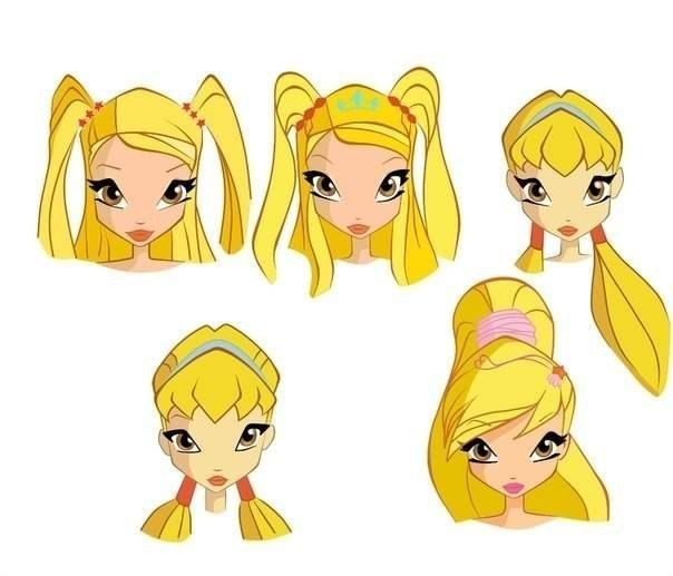 Stella's Hairstyle from Magic Winx to Harmonix Stella Winx Club Makeup, Winx Club Hairstyles, Stella Winx Club Costume, Winx Hairstyles, Stella Costume, Winx Halloween, Winx Drawing, Stella Winx Club, Winx Club Stella