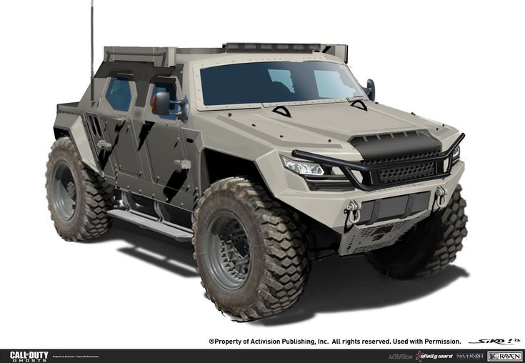 Vehicle originally designed for the antagonist in Call of Duty: Ghosts Truk Ford, Tactical Truck, Armored Vehicle, Motor Mobil, Armored Truck, Bug Out Vehicle, Call Of Duty Ghosts, Expedition Vehicle, Rc Auto