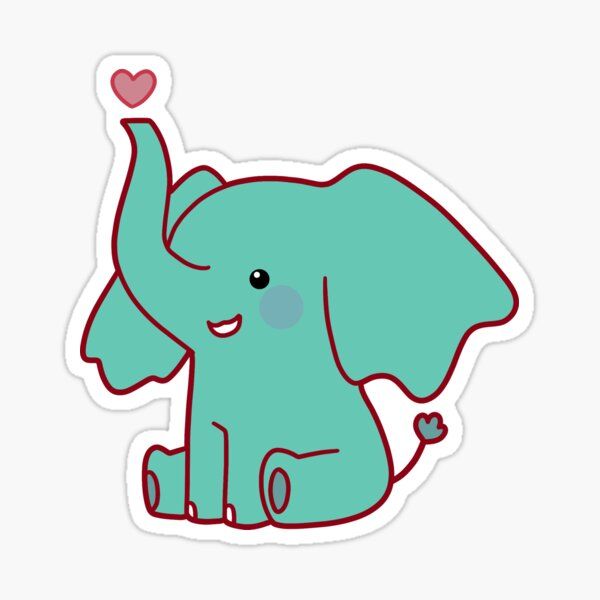 Pegatinas: Coraz%c3%b3n | Elephant stickers, Elephant day, World ...