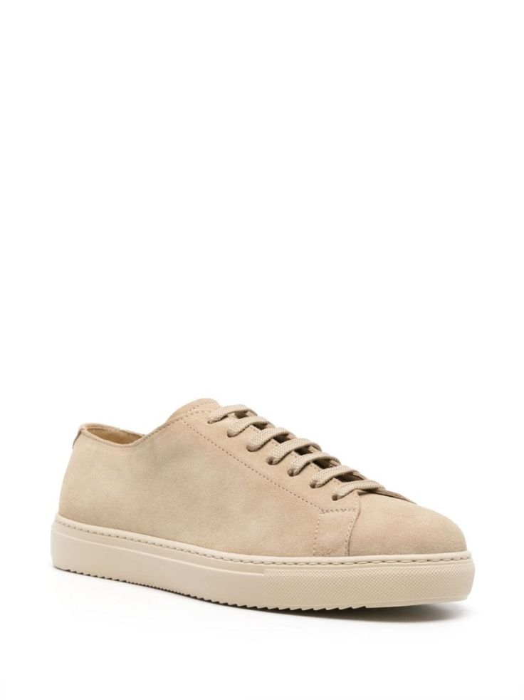 Highlights

beige
calf suede
logo-debossed tongue
round toe
front lace-up fastening
branded leather insole
flat rubber sole

Composition
Lining: Fabric 100%, Calf Leather 100%
Sole: Rubber 100%
Outer: Calf Suede 100%

Made in Italy Calf Leather Lace-up Shoes With Textured Sole, Beige Suede Sneakers With Textured Sole, Beige Suede Sneakers With Stitched Sole, Casual Beige Calf Leather Sneakers, Classic Beige Sneakers With Textured Sole, Low-top Calf Leather Lace-up Shoes With Stitched Sole, Low-top Lace-up Shoes With Stitched Sole In Calf Leather, Classic Beige Sneakers With Leather Sole, Classic Beige Sneakers With Stitched Sole