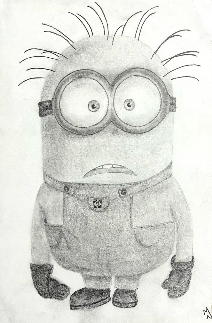 Minion | Sketchbook drawing, Pencil drawings, Minions