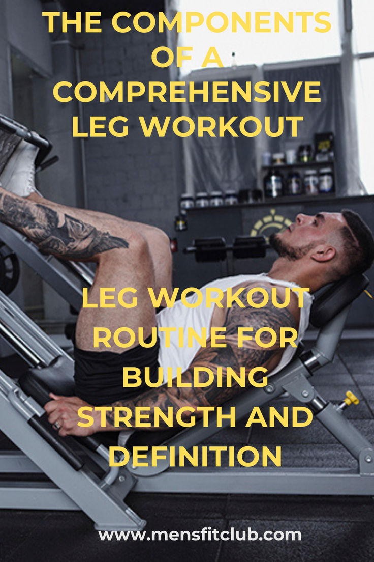 Illustration of a leg workout routine for men, featuring exercises like squats, lunges, leg presses, and calf raises. Each exercise is shown with proper form and includes recommended sets and reps to build strength and muscle mass in the legs. The routine targets major leg muscles, including quads, hamstrings, and calves, designed to improve lower body strength, power, and definition. Ideal for men looking to develop a solid leg day routine Legs Workout Men Home, Lower Body Workout For Men, Intense Leg Workout, Mass Building, Leg Workouts Gym, Leg Workout Routine, Workout Gym Routine, Lower Body Muscles, Workout Routine For Men