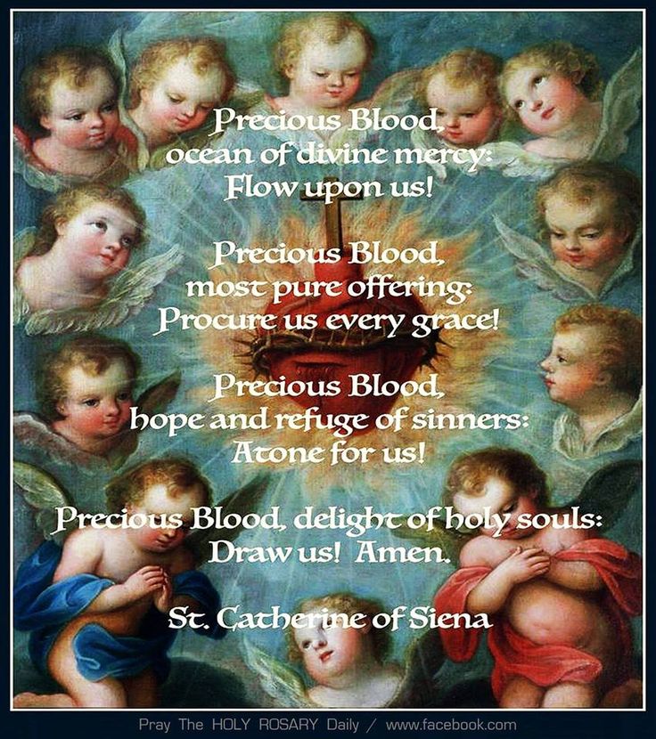 an image of angels with the words precious blood