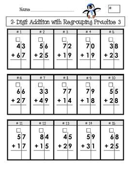 Double Digit Addition and Subtraction with Regrouping - 2 | fichas ...