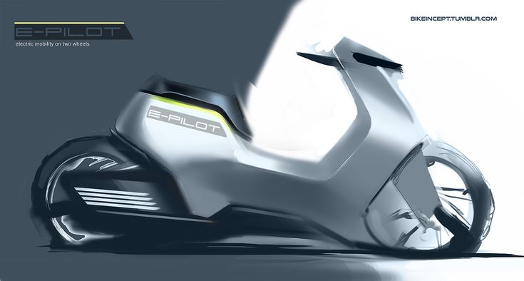 a futuristic motorcycle is shown in this artistic rendering, it appears to be an electric vehicle